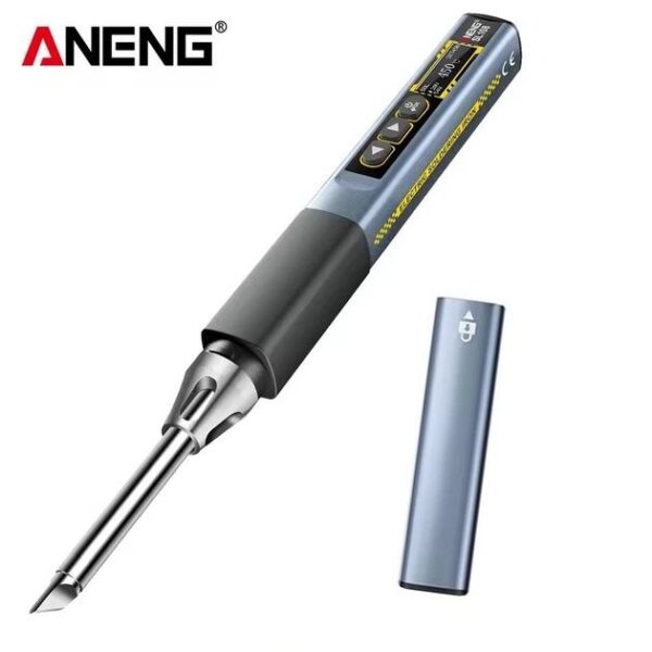 08 Портативний смарт-паяльник ANENG SL108 96W з OLED-дисплеєм, PD/QC, 100–450°C, Silver