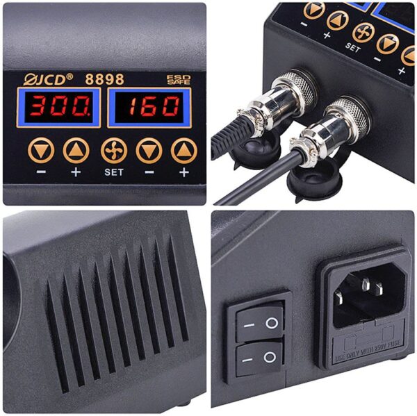 13 Паяльна станція JCD 8898 750W 2 в 1 (паяльник + термофен)