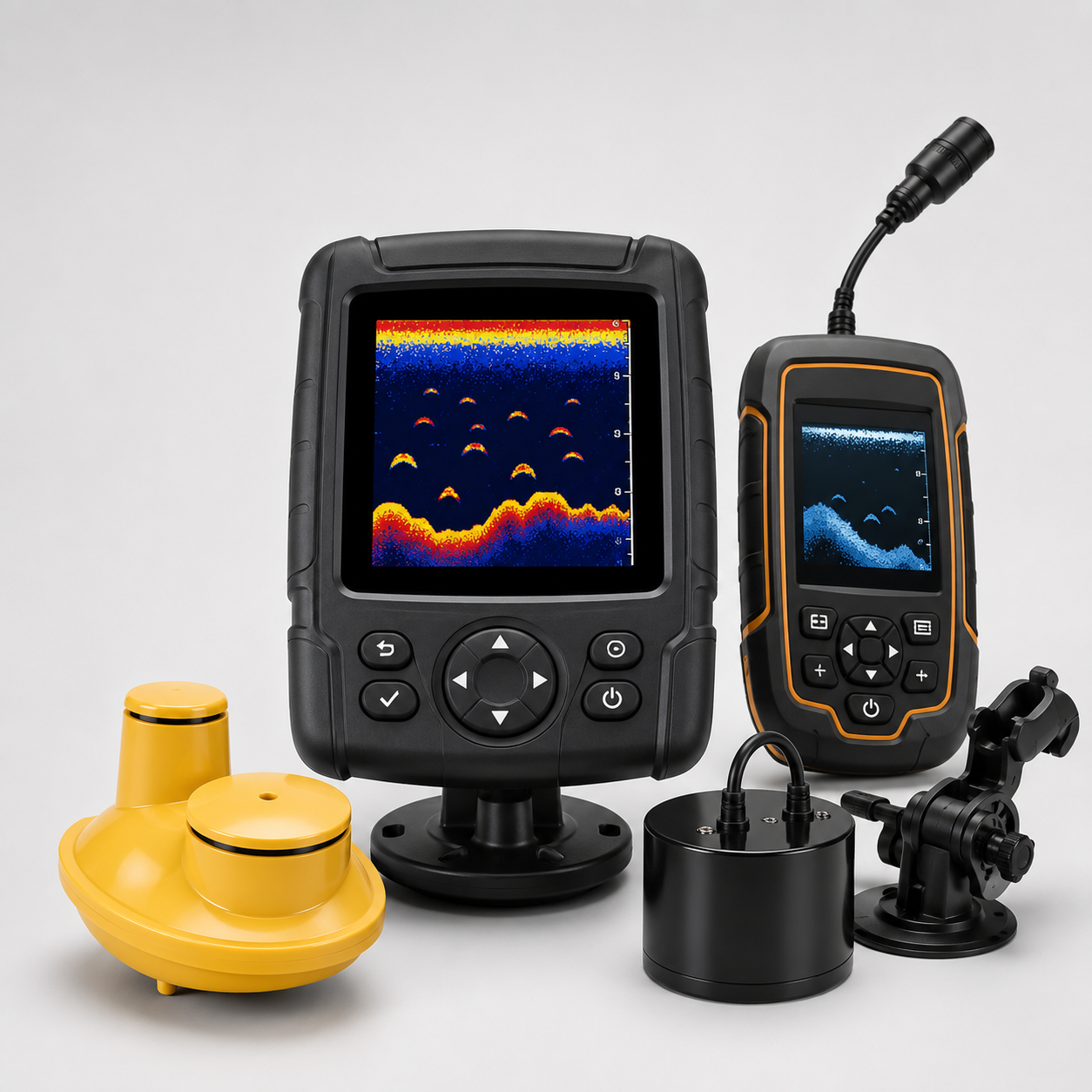 Бездротовий ехолот Lucky Fish Finder XJ-01 для риболовлі з кольоровим LCD дисплеєм червоний